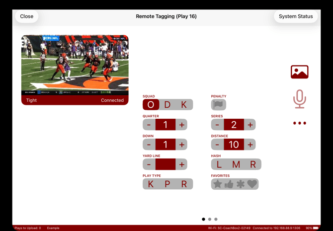 live tagging - left tab